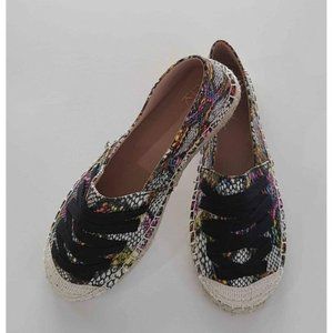 NWT Yoki Leia 12 Women's Snake Espadrille Flats Size 6.5